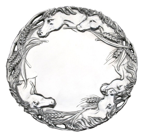 Arthur Court 12-Inch Round Horse Tray