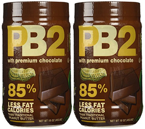 Bell Plantation PB2 Chocolate Peanut Butter, 1 lb Jar (2-pack)