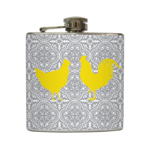 Hen House - Liquid Courage Flasks - 6 oz. Stainless Steel Flask