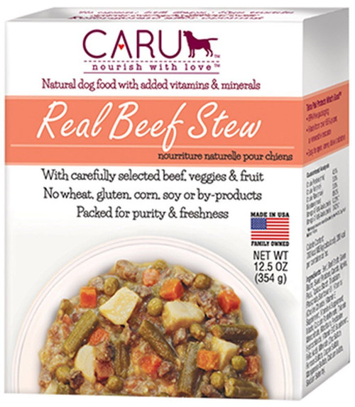 Caru Real Beef Stew Wet Dog Food 12 Ounce, 12 Pack