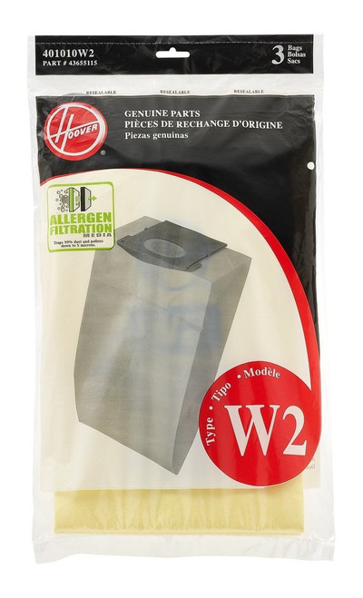 Hoover Type W2 Allergen Filter Bag (6 Pack) Part #401010W2
