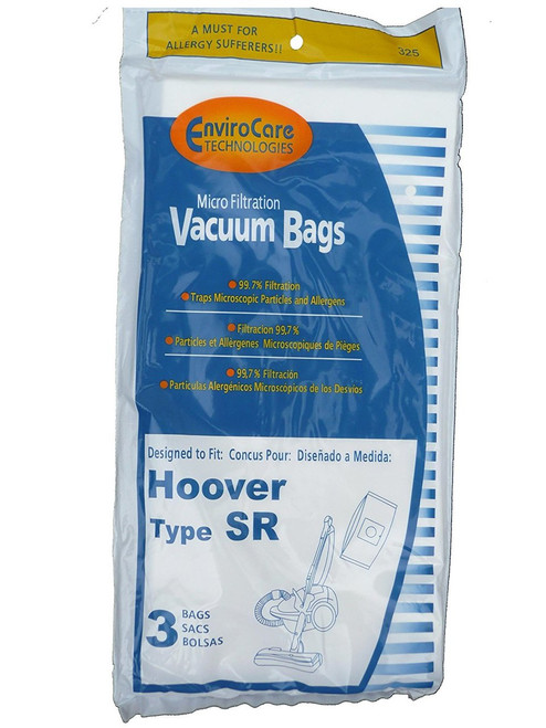 3 Hoover Duros Type SR Vacuum Bags with MicroFiltration Vacuum Cleaners, HO-101010SR, 401010SR, S3590, S3591, S3590HV