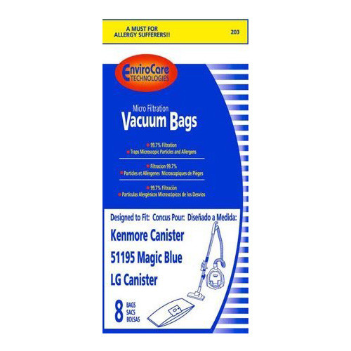 Kenmore 51195 Magic Blue Canister Vacuum Bags 8 Bags Trademark Retail