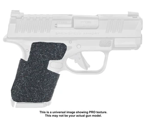 Talon Pro Grip on Springfield Hellcat showing a diagram of the right side view of grip