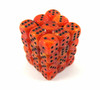 Chessex - Vortex D6 Dice Block 36-Dice Set - Orange w/black Chessex - Vortex D6 Dice Block 36-Dice Set - Orange w/black