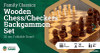 LPG Wooden Folding Chess/Checkers/Backgammon Set 30cm