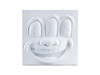 Medicom Toy Sync x Brandalism Keith Haring - Three Eyed Smiling Face Statue White Version