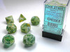 Chessex - Marble Polyhedral 7-Dice Set - Green/Dark Green