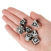 Enhance - Tabletop RPGs 7pc Metal RPG Dice (Collector's Edition Black)