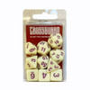 Crossguard Classic Opaque Polyhedral 10-Dice Set C17 - Eggshell w/Maroon Crossguard Classic Opaque Polyhedral 10-Dice Set C17 - Eggshell w/Maroon