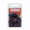 Crossguard Classic Opaque Polyhedral 10-Dice Set CX02 - Black w/Purple