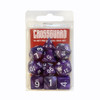 Crossguard Marble Polyhedral 10-Dice Set M05 - Purple