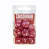 Crossguard Marble Polyhedral 10-Dice Set M12 - Rose Red Crossguard Marble Polyhedral 10-Dice Set M12 - Rose Red