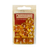 Crossguard Translucent Polyhedral 10-Dice Set T02 - Gold