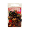 Crossguard Colour Mix Polyhedral 10-Dice Set V13 - Black/Dark Red