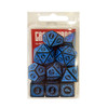Crossguard Coated and Imprint Polyhedral 10-Dice Set IM05 - Rogue Blue