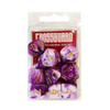Crossguard Typhoon Polyhedral 10-Dice Set VT04 - Purple/White