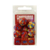 Crossguard Colour Mix Polyhedral 10-Dice Set V53 - Red/Yellow Crossguard Colour Mix Polyhedral 10-Dice Set V53 - Red/Yellow