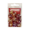 Crossguard Galaxy Polyhedral 10-Dice Set GGX01 - Gold/Mauve