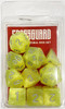Crossguard Translucent Polyhedral 10-Dice Set NV02 - Fluoro Yellow w/ Silver Crossguard Translucent Polyhedral 10-Dice Set NV02 - Fluoro Yellow w/ Silver