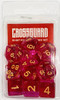 Crossguard Translucent Polyhedral 10-Dice Set T08 - Cerise