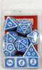 Crossguard Coated and Imprint Polyhedral 10-Dice Set IM09 - Rogue Blue on White