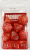 Crossguard Nova Polyhedral 10-Dice Set NV01 - Red w/ Silver