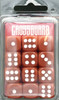 Crossguard Classic Opaque 16mm D6 12-Dice Set OP10 - Brown w/ White pips
