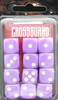 Crossguard Classic Opaque 16mm D6 12-Dice Set OP06 - Lavender w/ White pips
