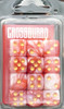 Crossguard Colourmix 16mm D6 12-Dice Set BL05 - Red Pearl w/ Gold pips