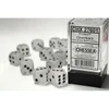 Chessex - Frosted D6 16mm Dice Block 12 - Dice Set - White