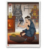 Ukiyo-e Heroes: Giclee Print by Jed Henry - Working the Forge Ukiyo-e Heroes: Giclee Print by Jed Henry - Working the Forge