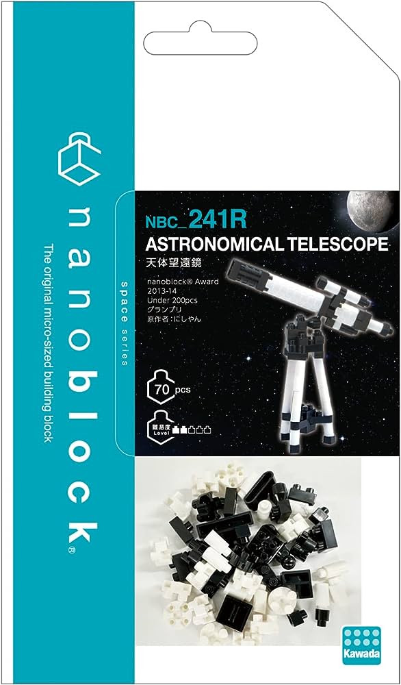 Nanoblock NBC241 | Telescopio Astronomico In Miniatura | Set Da Costruzione 70 Pezzi
