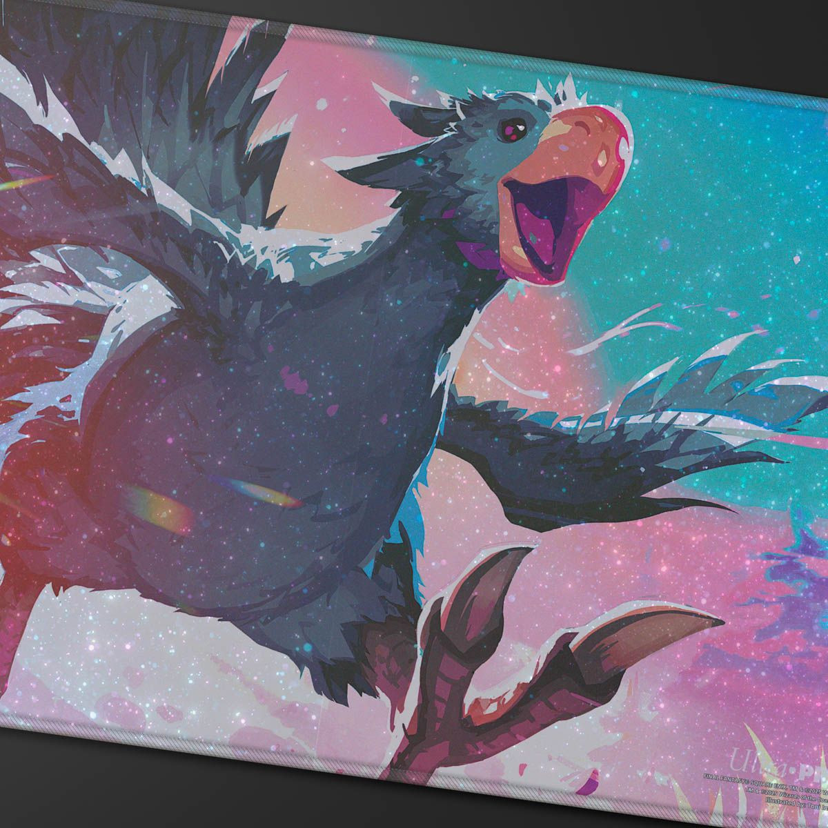 mtg final fantasy holofoil playmat Ultra Pro Balthier & Fran slip rubber backing to keep the playmat from shifting during use Ultra Pro MTG Final Fantasy