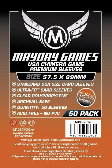 Mayday Games Premium USA Chimera Game Sleeves (50) 57.5mm x 89mm - Vagabond  Games & Collectables