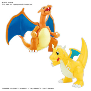 Pokemon Plastic Model Collection 43 Select Series Charizard (Battle Ver.) & Dragonite VS Set (Bandai Model Kit)