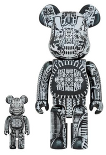 Medicom Toy Be@rbrick H.R. Giger Black Chrome 100% & 400% Set Medicom Toy Be@rbrick H.R. Giger Black Chrome 100% & 400% Set