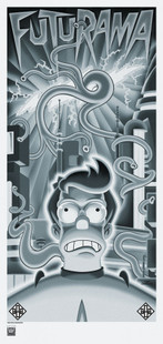 Futurama Lithograph - Beast with a Billion Backs by Serban Cristescu Futurama Lithograph - Beast with a Billion Backs by Serban Cristescu