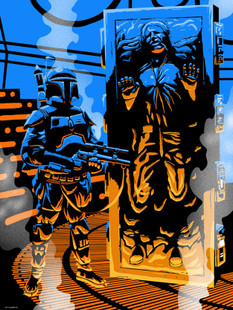 Star Wars Silk Screen Print - Empire Strikes Back by James Silvani Star Wars Silk Screen Print - Empire Strikes Back by James Silvani