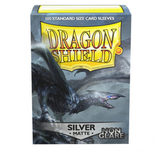 Dragon Shield Sleeves Standard Size 100pk - Matte Non-Glare Silver Dragon Shield Sleeves Standard Size 100pk - Matte Non-Glare Silver