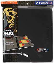 BCW Zipper Folio 12-Pocket LX - Black