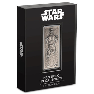 Star Wars Han Solo In Carbonite 3oz Silver Star Wars Han Solo In Carbonite 3oz Silver