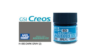 Mr Hobby Aqueous H083 Semi Gloss Dark Grey 2 10ml