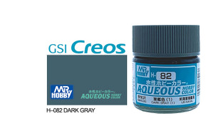 Mr Hobby Aqueous H082 Semi Gloss Dark Grey 1 10ml