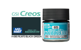 Mr Hobby Aqueous H065 Semi Gloss RLM Black Green 10ml
