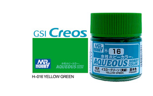 Mr Hobby Aqueous H016 Semi Gloss Yellow Green 10ml