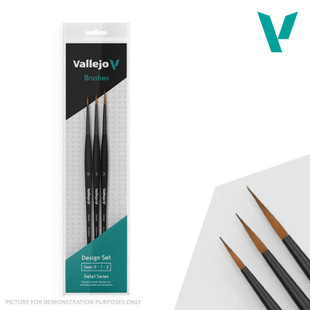 Vallejo Brushes - Detail - Design Set - Synthetic fibers (Sizes 0; 1 & 2) Vallejo Brushes - Detail - Design Set - Synthetic fibers (Sizes 0; 1 & 2)