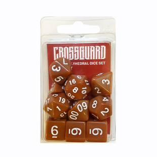 Crossguard Classic Opaque Polyhedral 10-Dice Set C10 - Brown Crossguard Classic Opaque Polyhedral 10-Dice Set C10 - Brown