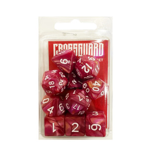 Crossguard Colour Mix Polyhedral 10-Dice Set V29 - Rose Red/Yellow Crossguard Colour Mix Polyhedral 10-Dice Set V29 - Rose Red/Yellow