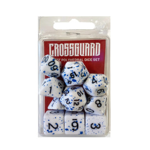 Crossguard Coated and Imprint Polyhedral 10-Dice Set VC04 - Graffiti Blue
